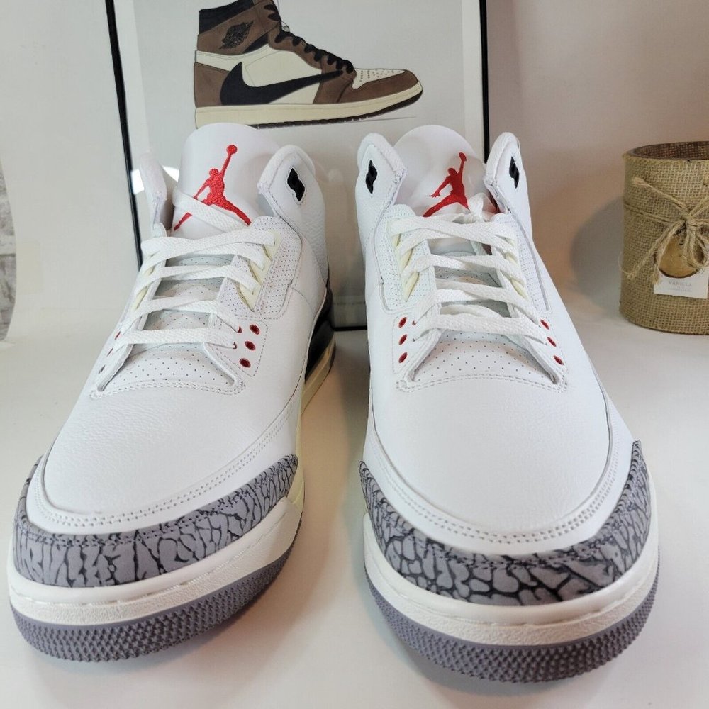 NIKE AIR JORDAN 3 RETRO WHITE CEMENT REIMAGINED DN3707-100 Men's Size 18 - Picture 3 of 4